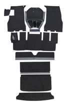 Mattsats 1800S 64-69 svart textil