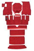 Mattsats 1800S 64-69 röd textil