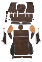 Mattsats 1800ES brun/brun textil