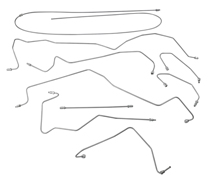 Bromsrörssats Amazon 1966 u.servo VST