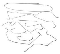 Bromsrörssats Amazon 1966 med servo VST