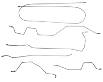 Bromsrörssats PV B18 stål förbockade