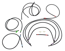 Vakuumslangsats värme A/C Mustang 67-68