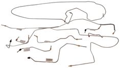 Bromsrörssats Mustang 68-69 V8 PWR skiva 8"