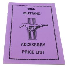 Prislista tillbehör Mustang 1965