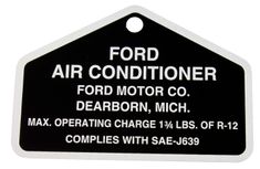 Dekal A/C aluminium Ford 64-75