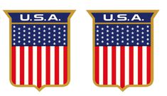 Dekalsats Sprint 72 USA Shield Ford License