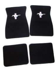 Matta Tillbehör Mustang 64-73 svart textil Logo