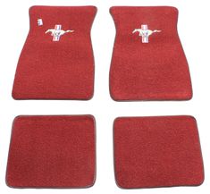Matta Tillbehör Ford 64-73 mörkröd textil Logo