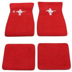 Matta Tillbehör Ford 64-73 röd (65) textil Logo
