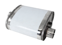 Ljuddämpare Oval 2,5" Mustang GT Typ Rostfri