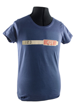T-Shirt dam blå 123GT emblem