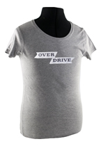 T-Shirt dam grå overdrive emblem