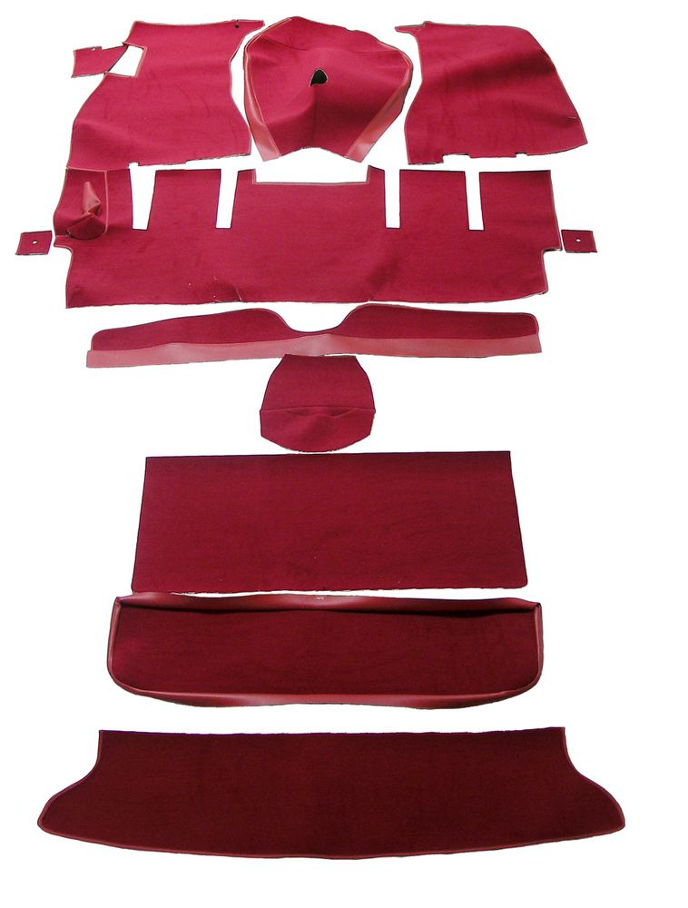 Mattsats 1800E 1972 röd textil