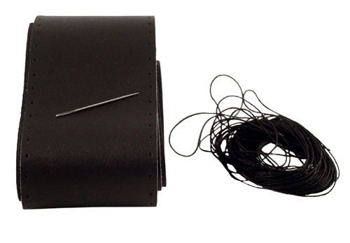 Överdrag Ratt svart läder