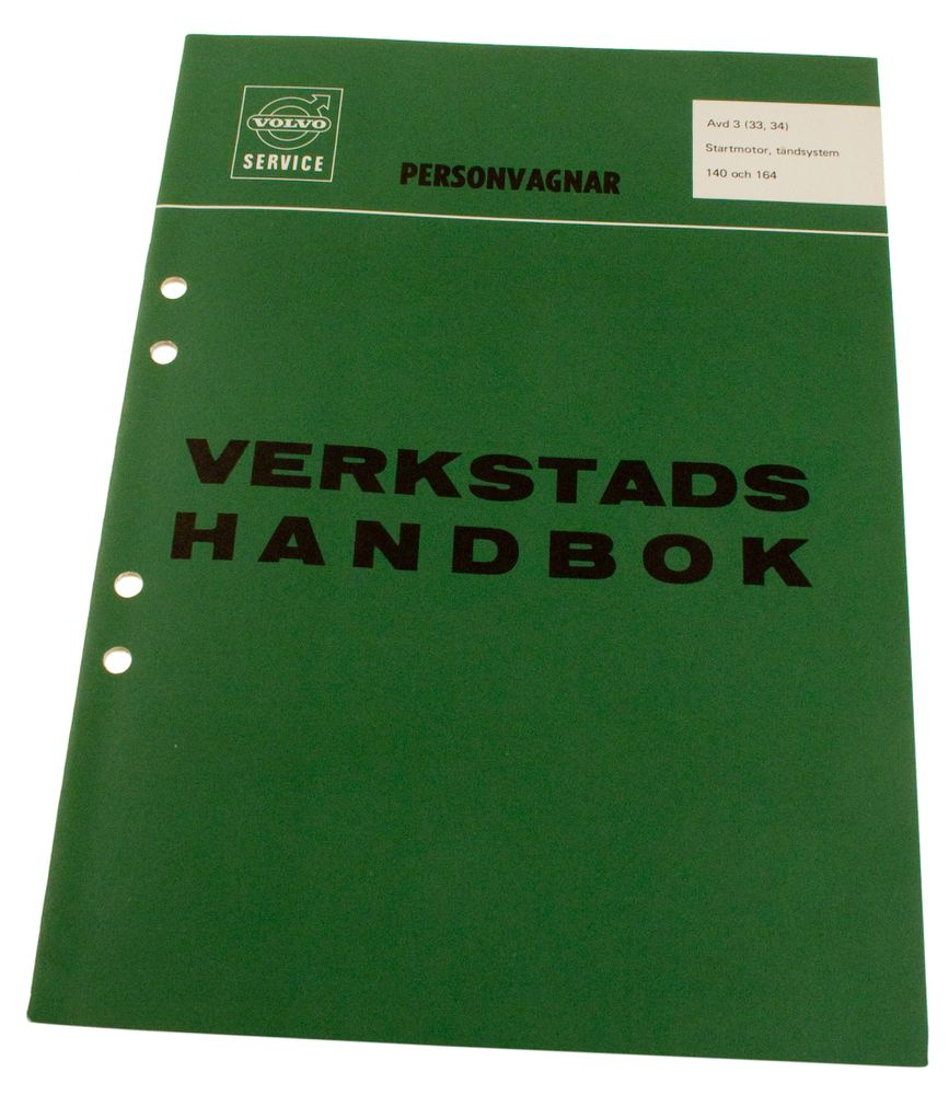 Verkstadsbok Startmotor 140/164 Svenska