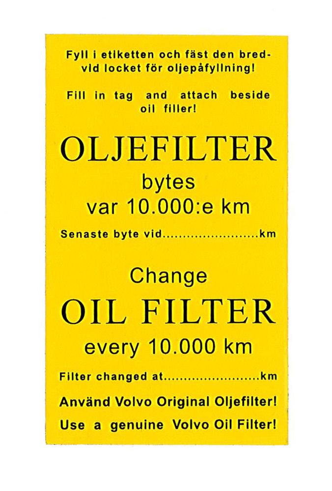 Dekal service oljefilter