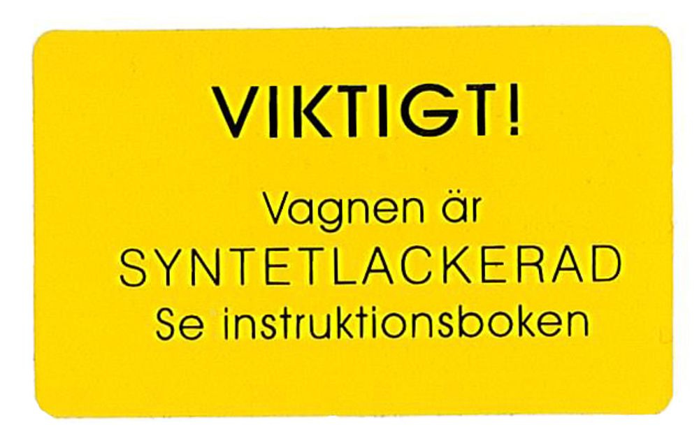 Dekal lackvarning PV 56