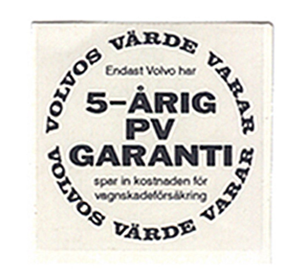 Dekal garanti B18/PV 544/P1800