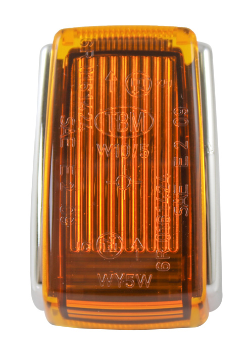 Blinklykta kromad 240 85-89/700 gult glas