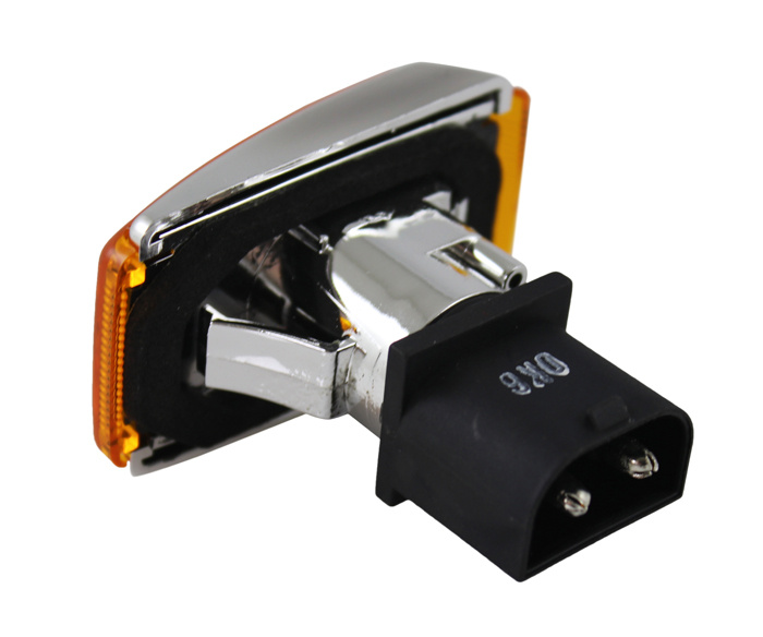 Blinklykta kromad 240 85-89/700 gult glas