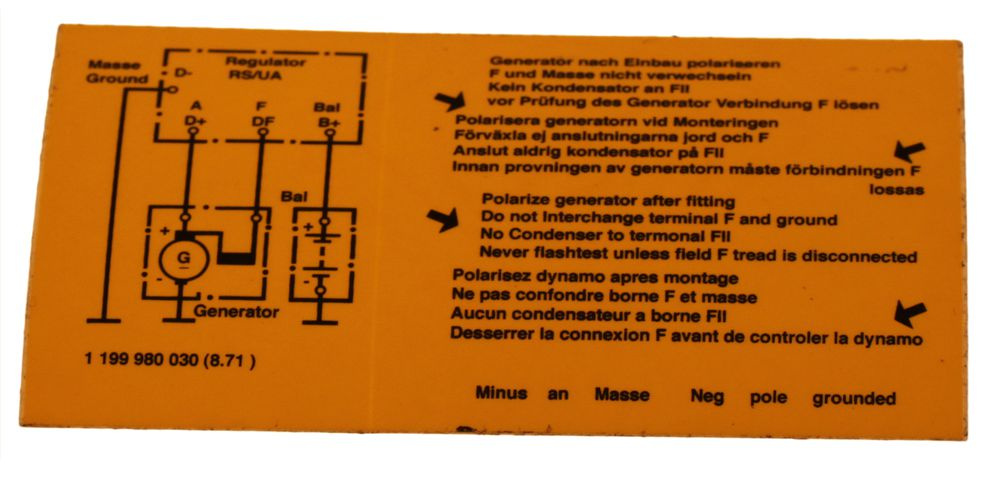 Dekal laddningsrelä 6V