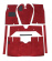 Mattsats Amazon 65-70 röd textil, för Automatlåda