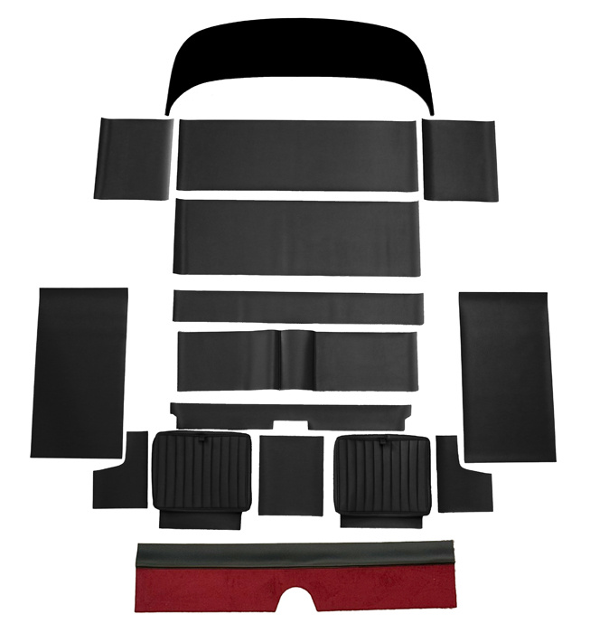 Klädsel Baksätessats P1800 1963 svart