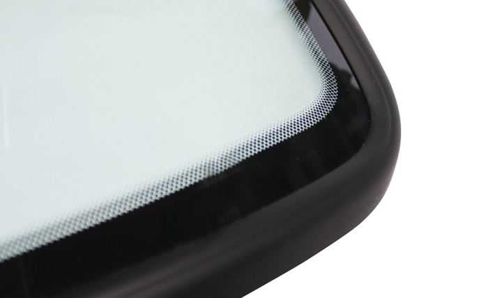 Vindruta 240 91- grön/blå överkant