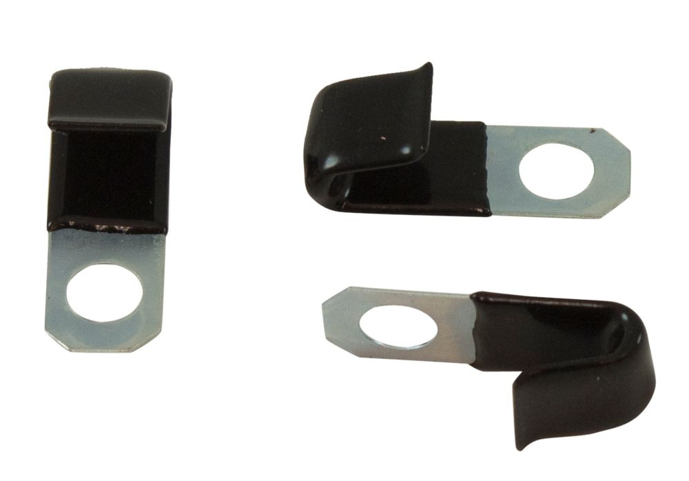 Clips kabelhållare, gummerad (set/3)