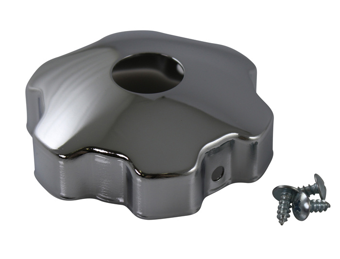 Kromad överdel för oljepåfyllningslock med ventilation