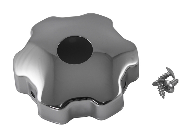 Kromad överdel för oljepåfyllningslock med ventilation