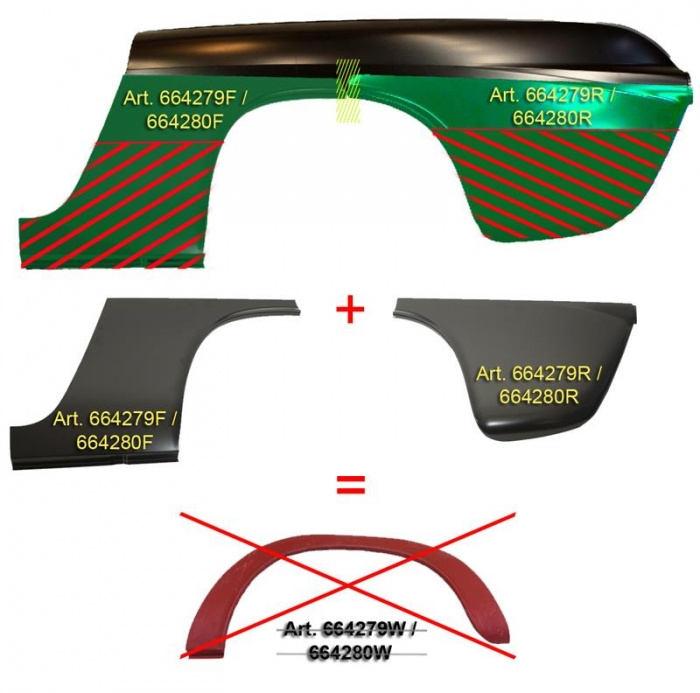 Plåt bakskärm bakom bakhjul 1800 Vä