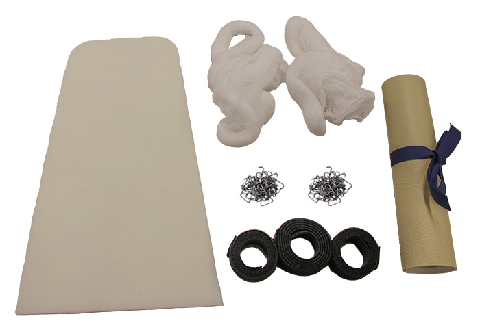 Klädsel Framsäte P1800 61-62 vit (vinyl)