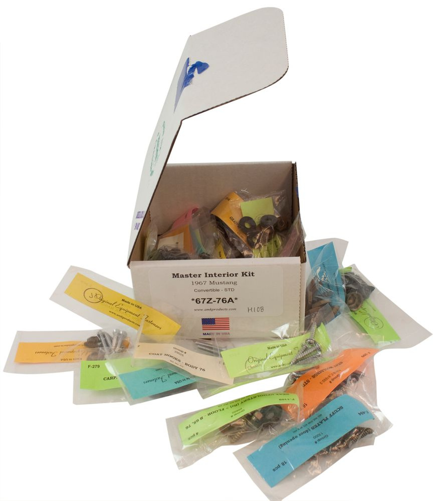 Skruvsats 67 Mustang inredning CV std