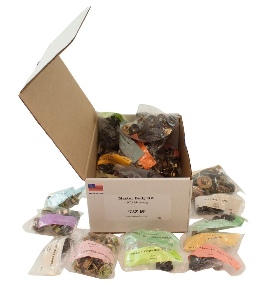 Skruvsats Kaross 67 Mustang svart fosfat