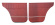Dörrpaneler Amazon 4d/220 1965 röd bak