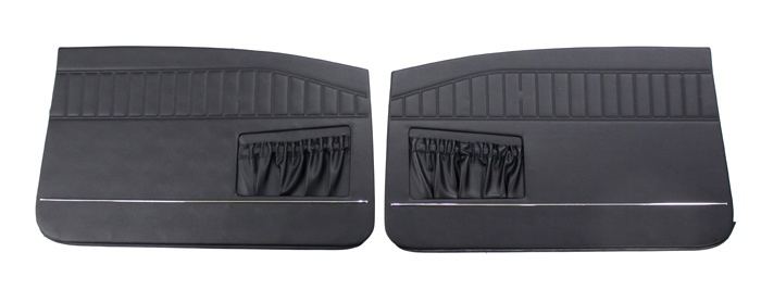 Dörrpaneler Amazon 2d 66-68 svart smal kromlist