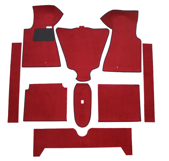 Mattsats 140 -71 med rattväxel. Röd textil