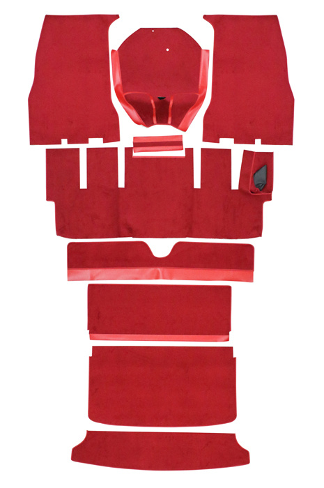 Mattsats 1800S 64-69 röd textil Hst