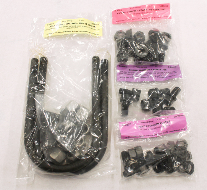 Skruvsats chassi Camaro 69 skivbroms