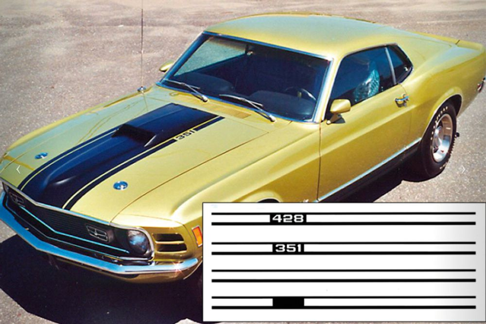 Mall lackering huv Mustang Mach 1 70 351