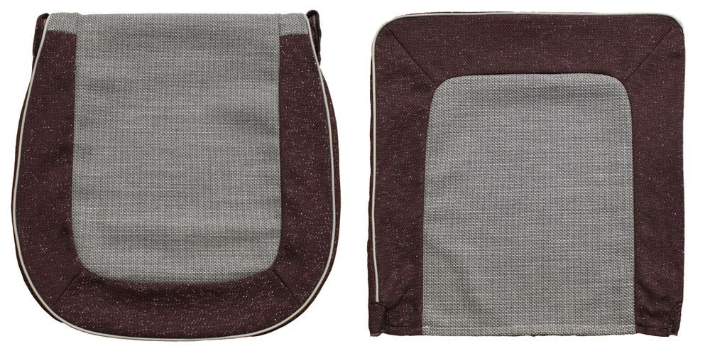 Klädsel Framsäte 444KS-LS 56-57 röd/grå