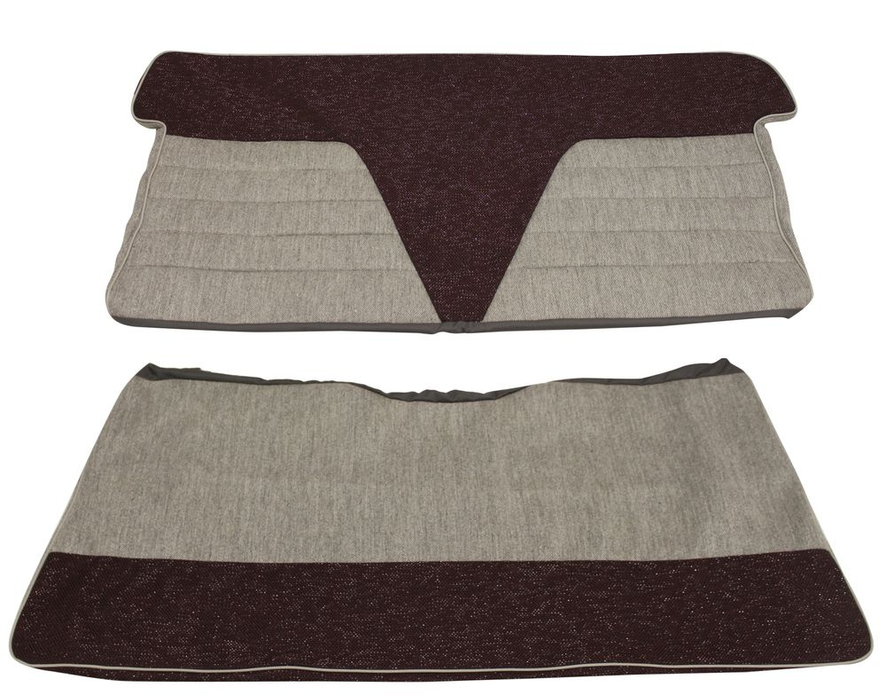 Klädsel Baksäte 444LS 57-58 röd/gråbeige