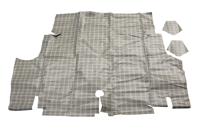 Matta Bagage 65-68 filt/rutig Standardutförande Grå