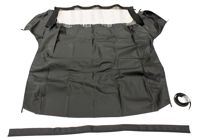 Cabtop 64-66 med plastruta svart