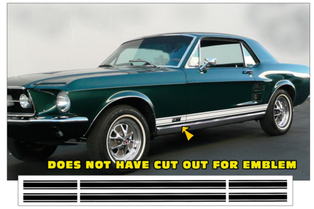 Stripesats 67 GT Svart