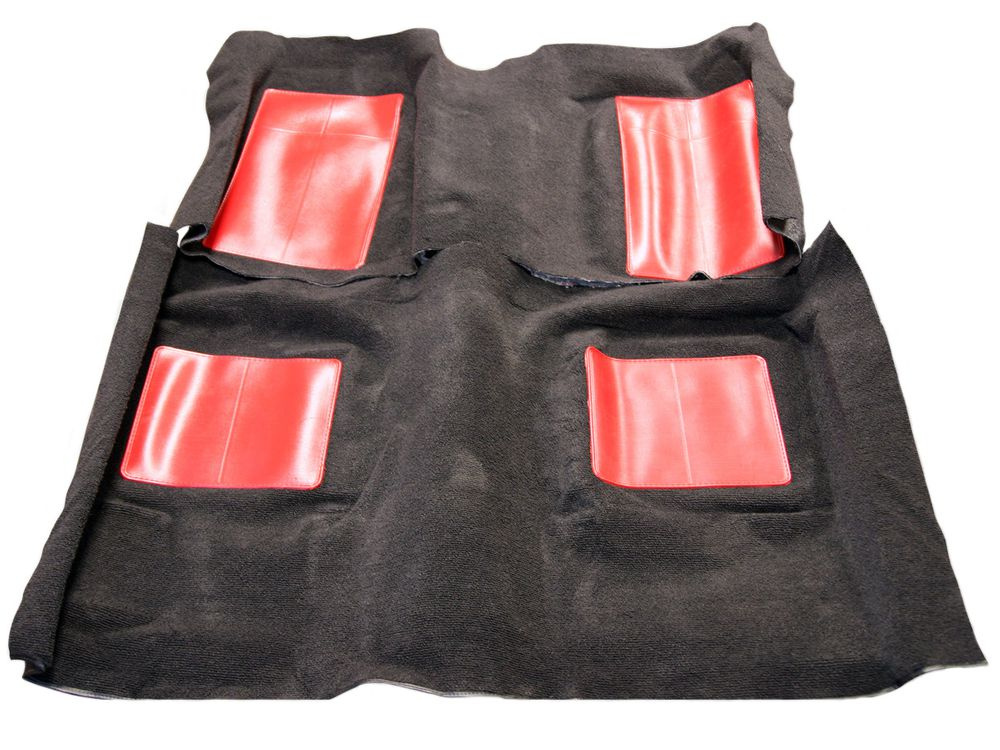 Matta Mustang 69 FB/M1 svart/röd ilägg