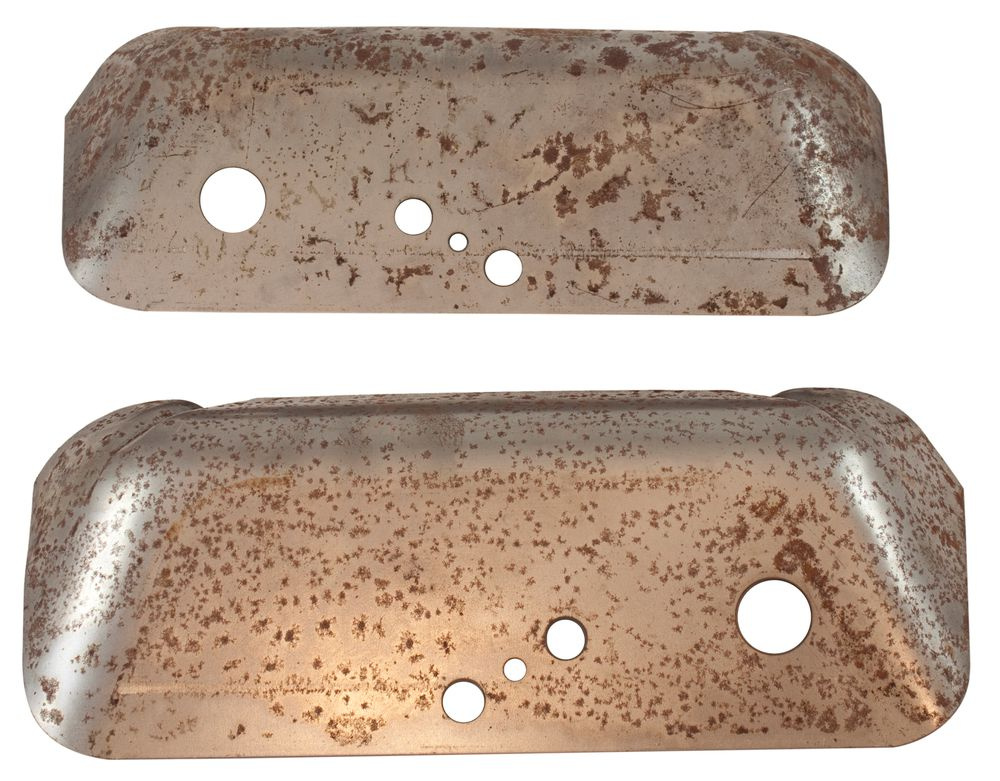 Förstärkningsplåt baksäte 2 x avgas 67-69 Mustang