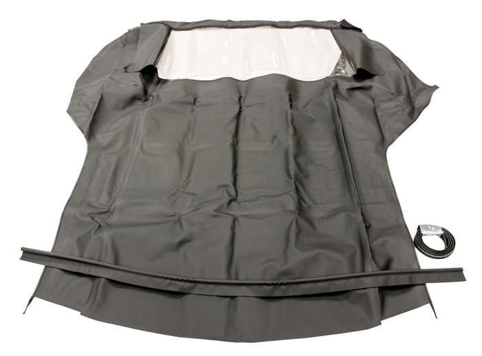 Cabtop 71-73 med plastruta svart